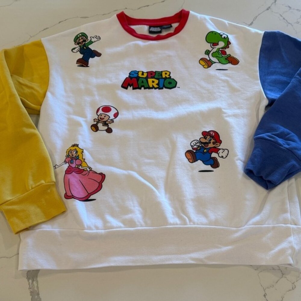 Nintendo Super Mario Red and White Sweatshirt
